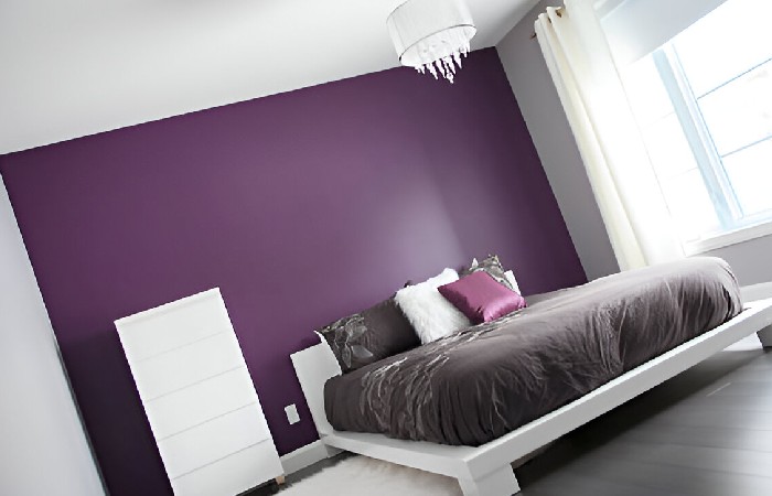 Purple Colour Combination For Bedroom Walls 