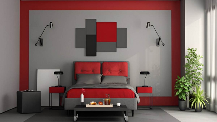 Two Colour Combination for Bedroom Walls Images