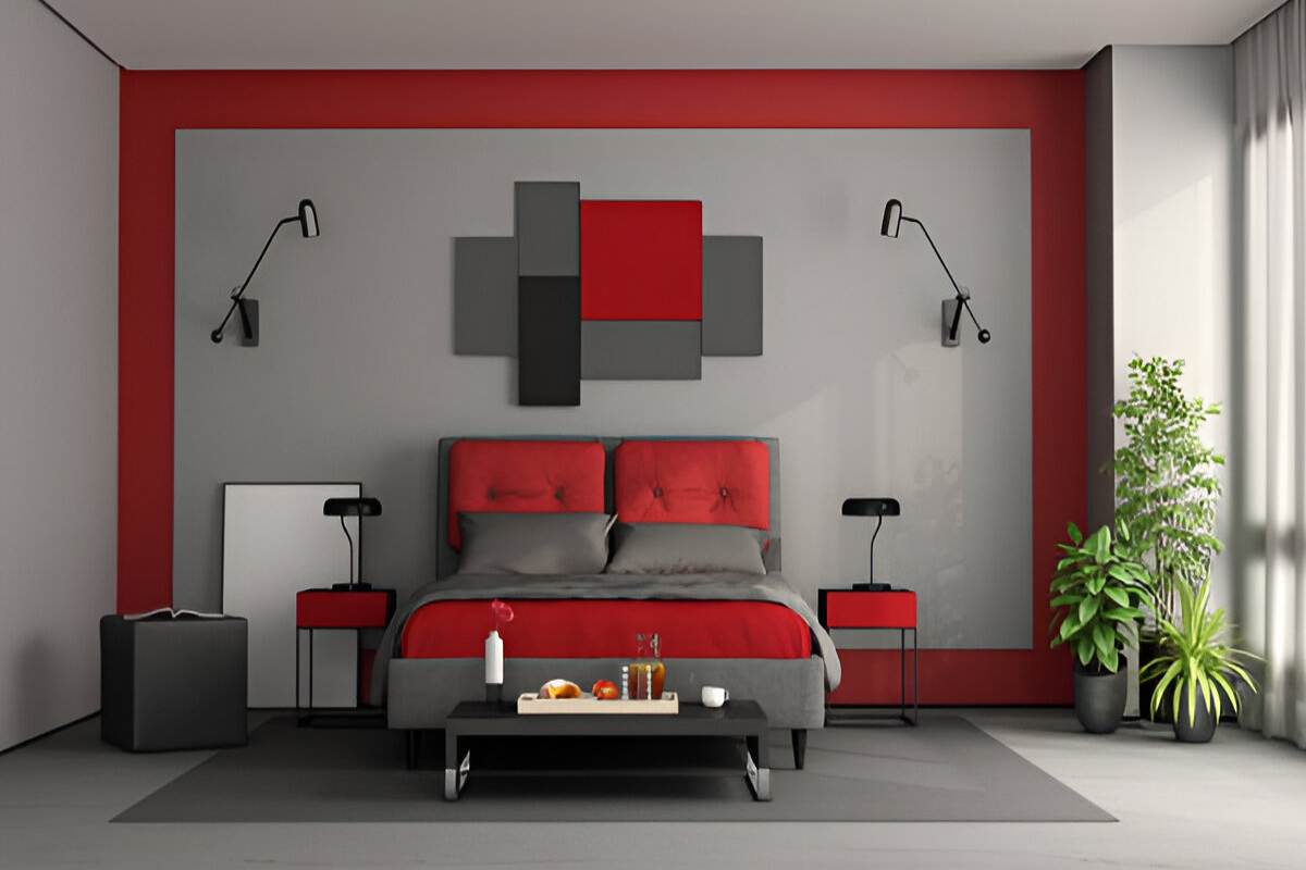 Two Colour Combination for Bedroom Walls Images