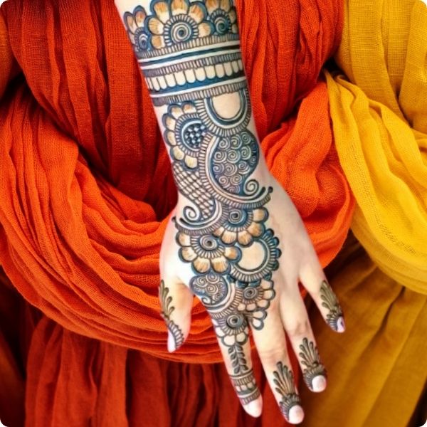 Arabic Back Hand Mehndi Design