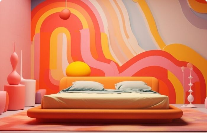 Bedroom Pink Wall Paint Designs