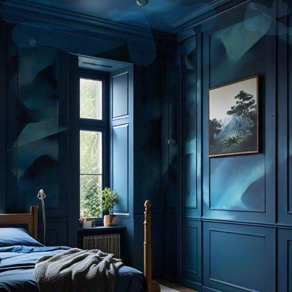 Blue Two Colour Combination For Bedroom Walls