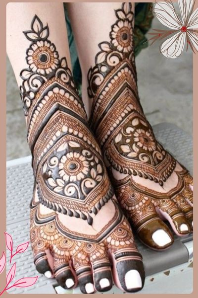 Bridal Leg Mehndi Design