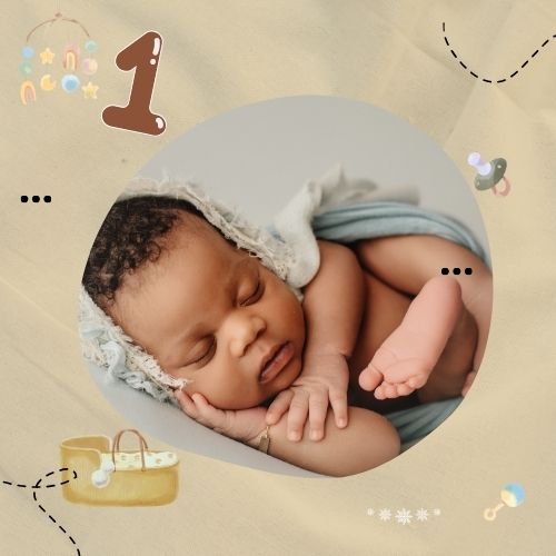 Day 1 Month Baby Photoshoot