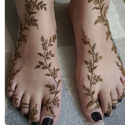 Easy leg mehndi design images simple