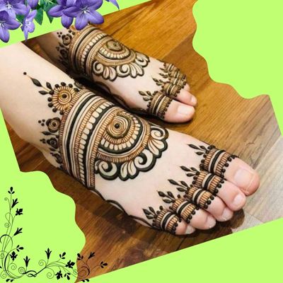 Easy leg mehndi design images simple