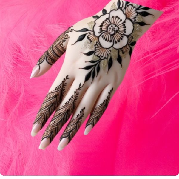 Flower Stylish Back Hand Mehndi Design