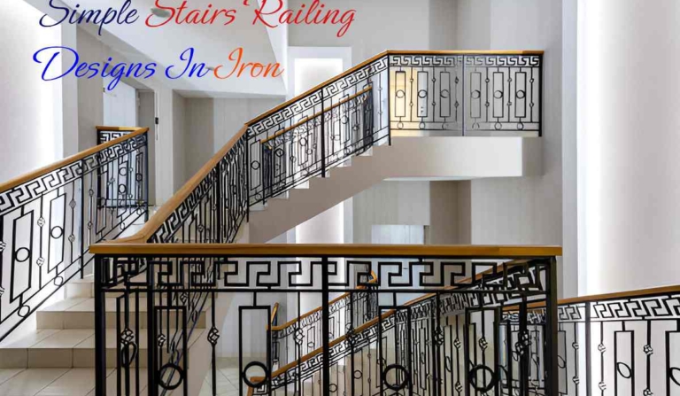 Simple Stairs Railing Designs In Iron