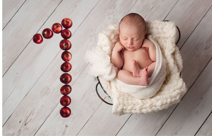 1 month baby photoshoot ideas at home 