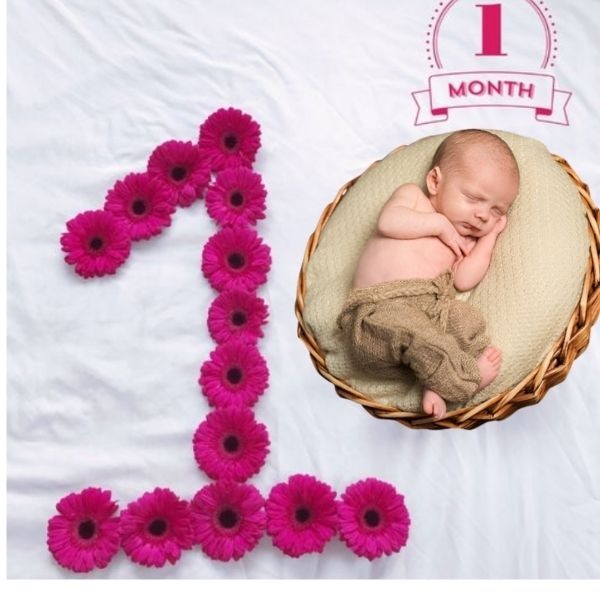 1 month baby photoshoot ideas at home 