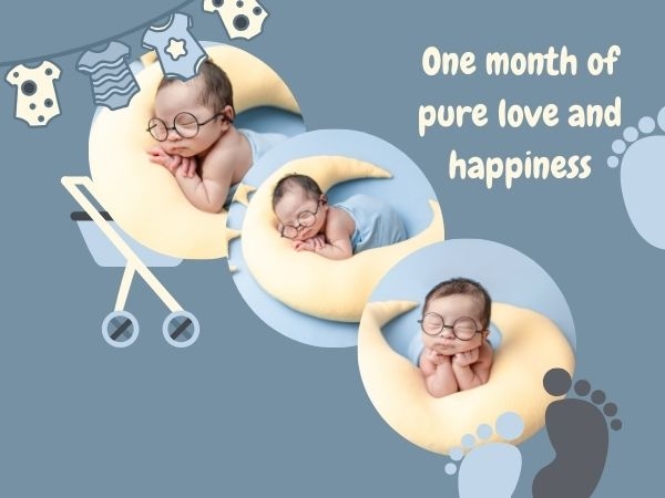 1st month 1 month baby boy photoshoot