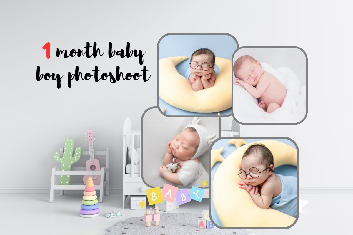 1st month 1 Month Baby Boy Photoshoot